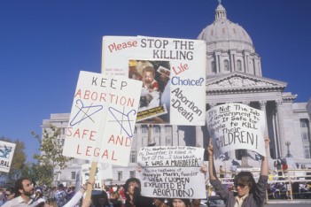 abortion protest via shutterstock