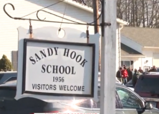 Image of Sandy Hook school via Fox CT