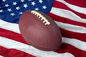 Old Football On American Flag Photograph by Garry Gay - Pixels