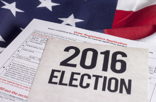 2016 election voter registration (Shutterstock)