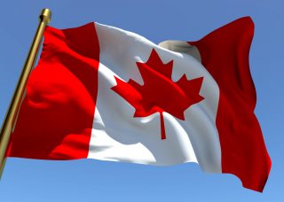 canadian-flag via Shutterstock