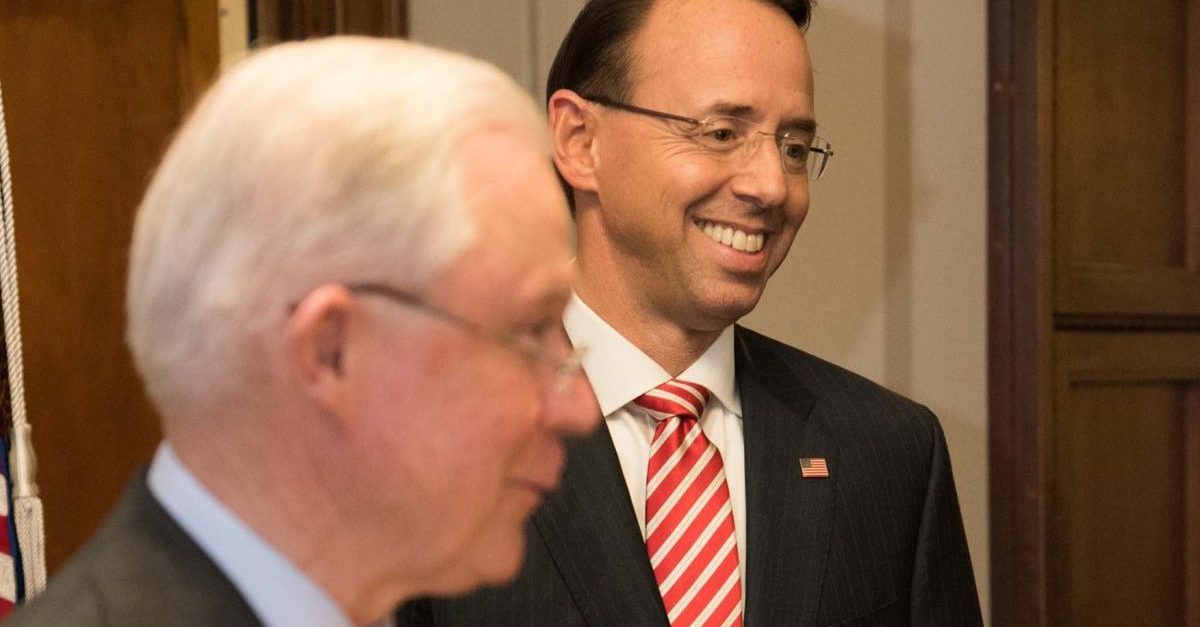 Rod Rosenstein, Deputy Attorney General, Jeff Sessions, Attorney General