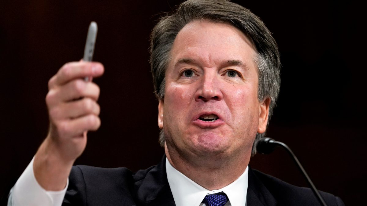 WASHINGTON, DC - SEPTEMBER 27: U.S. Supreme Court nominee Brett Kavanaugh testifies before the Senate Judiciary Committee at the Dirksen Senate Office Building on Capitol Hill September 27, 2018 in Washington, DC. Christine Blasey Ford, a professor at Palo Alto University and a research psychologist at the Stanford University School of Medicine, has accused Kavanaugh of sexually assaulting her during a party in 1982 when they were high school students in suburban Maryland.