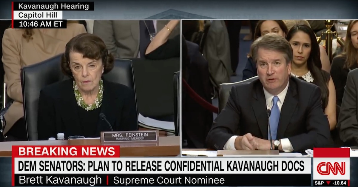 Dianne Feinstein Brett Kavanaugh showdown