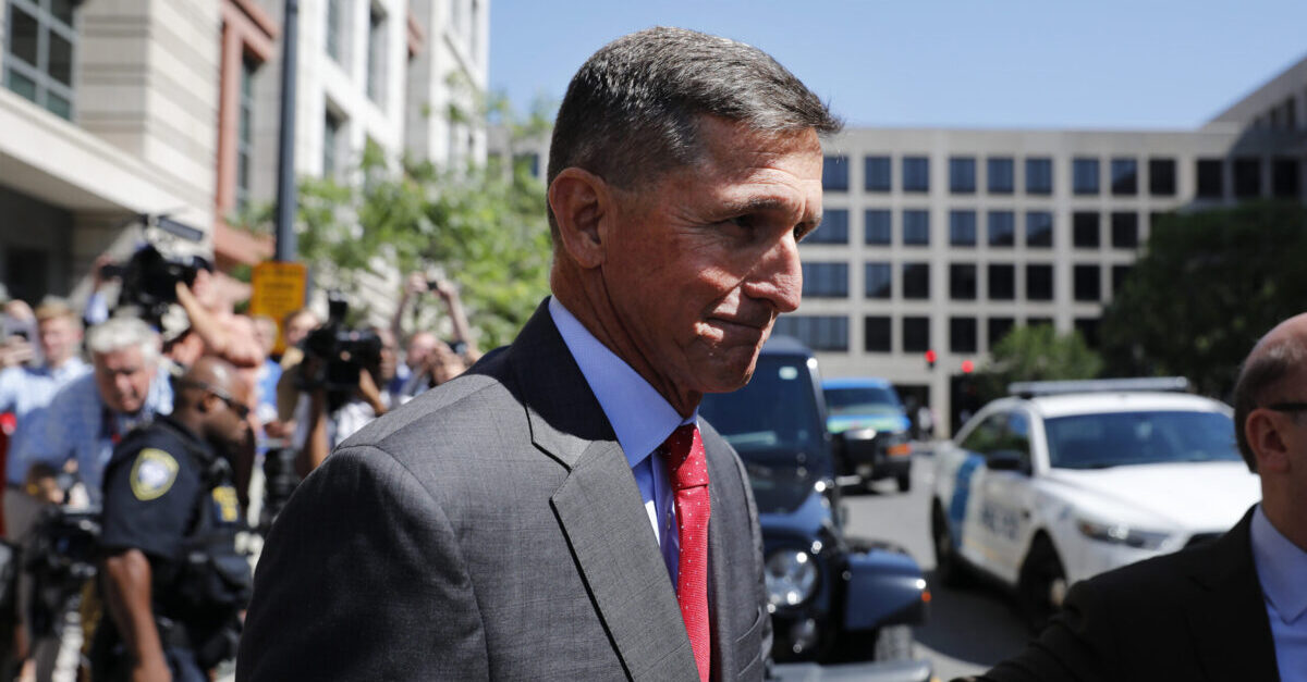 WASHINGTON, DC - July 10: Michael Flynn, former National Security Advisor to President Donald Trump, departs the E. Barrett Prettyman United States Courthouse following a pre-sentencing hearing July 10, 2018 in Washington, DC. Flynn has been charged with a single count of making a false statement to the FBI by Special Counsel Robert Mueller.