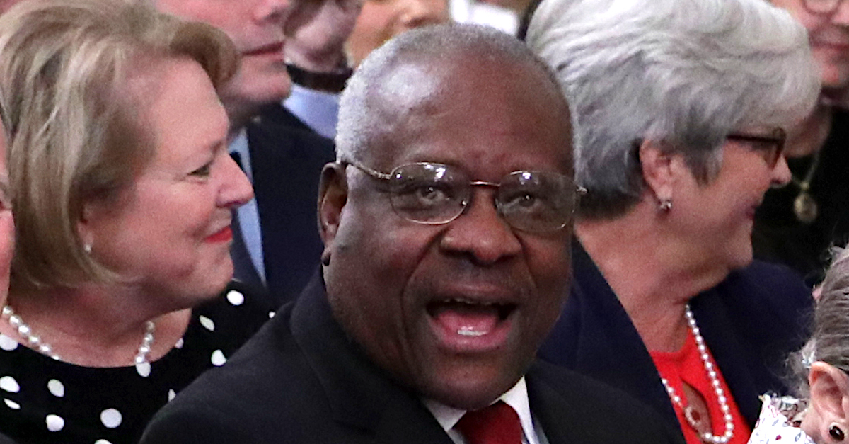 WASHINGTON, DC - OCTOBER 08: (L-R) U.S. Supreme Court Chief Justice John Roberts and Associate Justices Clarence Thomas, Ruth Bader Ginsburg, Stephen Breyer, Samuel Alito, Sonia Sotomayor and Elena Kagan attend the ceremonial swearing in of Associate Justice Brett Kavanaugh in the East Room of the White House October 08, 2018 in Washington, DC. Kavanaugh was confirmed in the Senate 50-48 after a contentious process that included several women accusing Kavanaugh of sexual assault. Kavanaugh has denied the allegations.