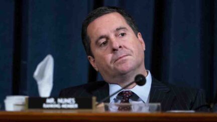 WASHINGTON, DC - NOVEMBER 20: Ranking Member Rep. Devin Nunes (R-CA) listens to Gordon Sondland, the U.S ambassador to the European Union, testify before the House Intelligence Committee in the Longworth House Office Building on Capitol Hill November 20, 2019 in Washington, DC. The committee heard testimony during the fourth day of open hearings in the impeachment inquiry against U.S. President Donald Trump, whom House Democrats say held back U.S. military aid for Ukraine while demanding it investigate his political rivals and the unfounded conspiracy theory that Ukrainians, not Russians, were behind the 2016 computer hacking of the Democratic National Committee.