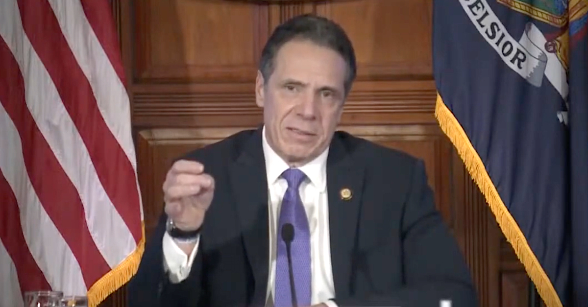Former N.Y. Gov. Andrew Cuomo (D) appears in a March 2021 speech.
