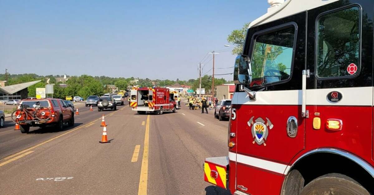 Fire trucks respond to vehicle attack on cyclists in Arizona