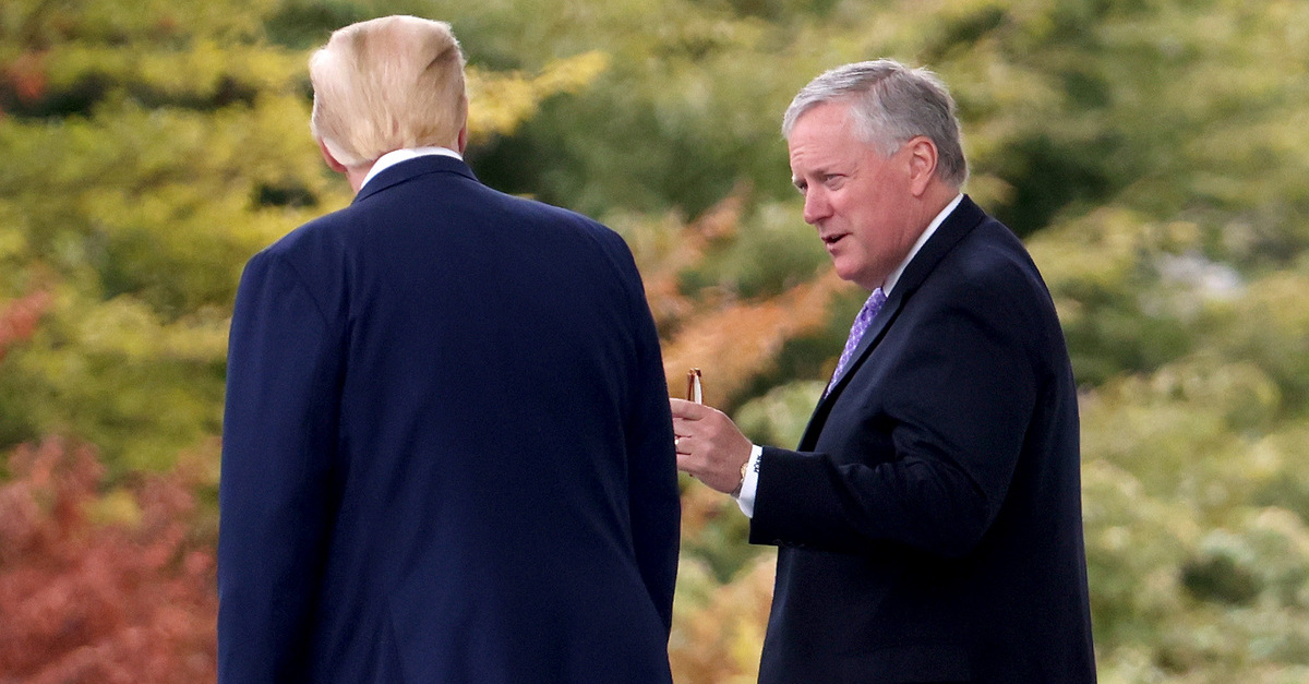 Trump with Mark Meadows at the White House