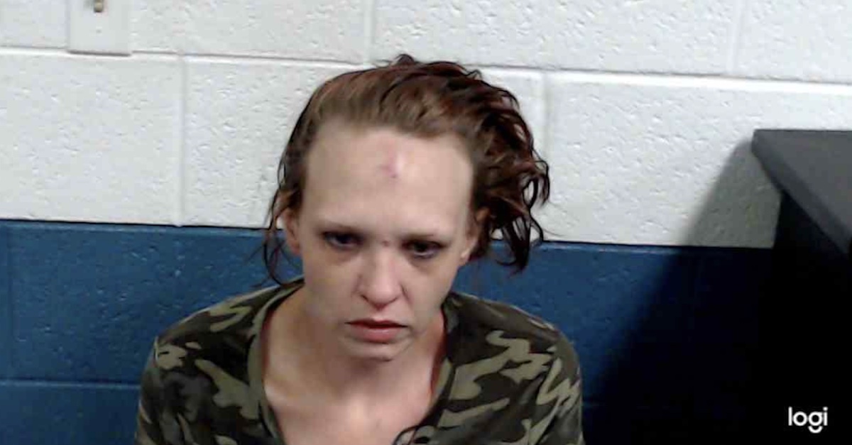 bridget cozort in a mugshot at the Southern Regional Jail 