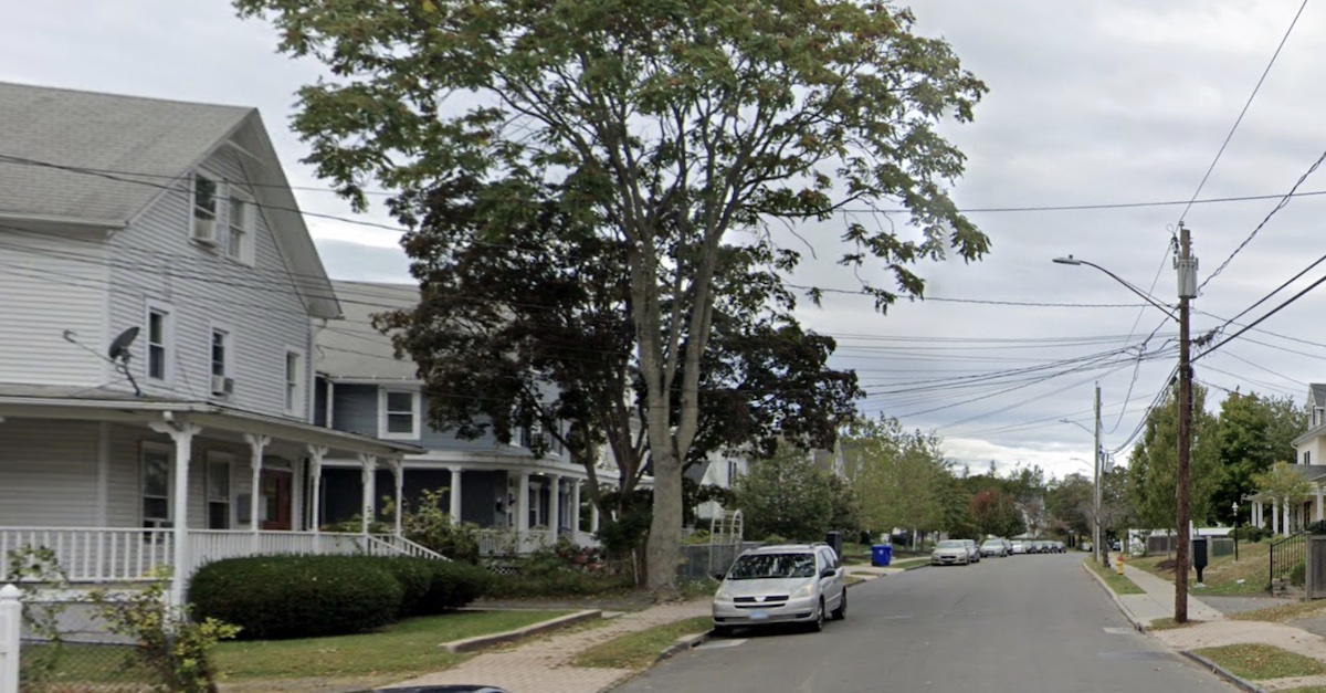 Pictured: West Main Street in Norwalk, Connecticut, where a cat was killed as a result of a drive-by shooting. 