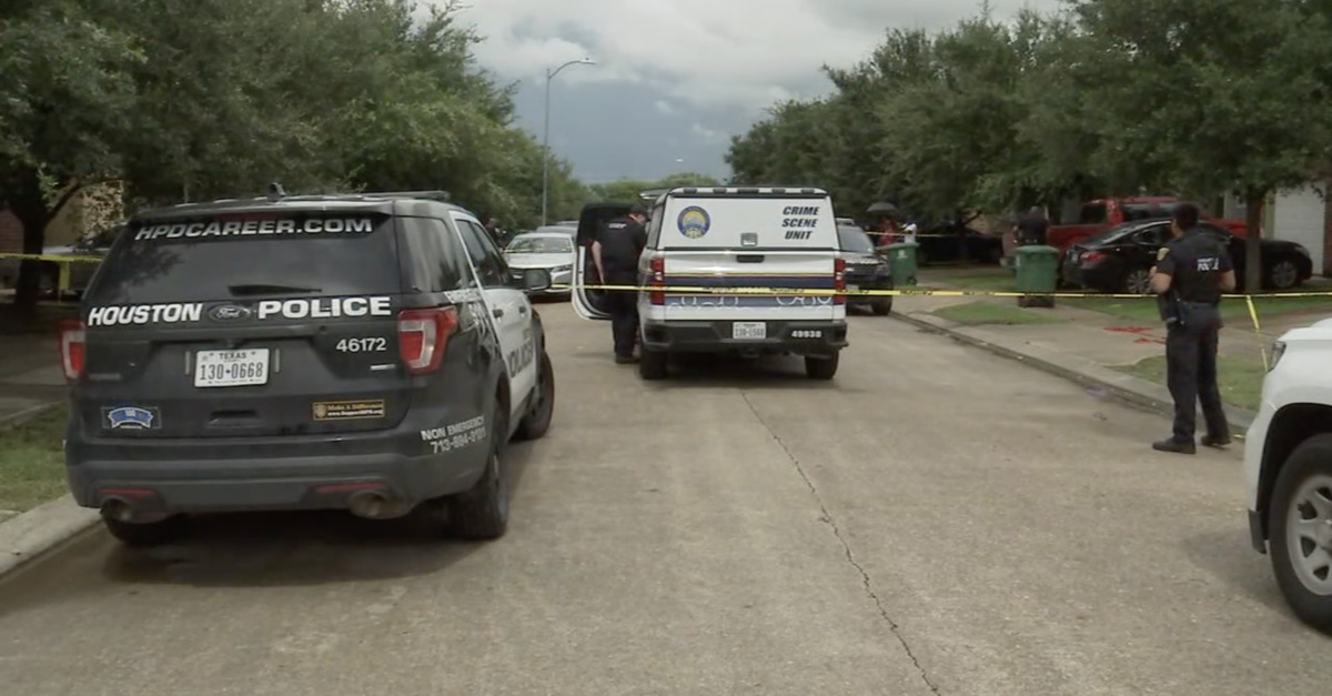 The site of a murder-suicide in southwest Houston