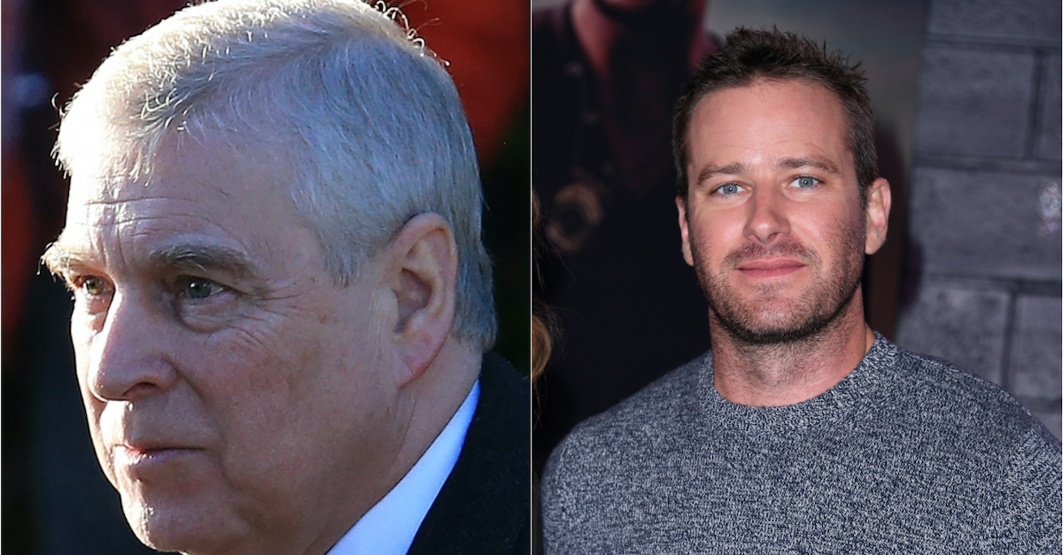 Prince Andrew and Armie Hammer