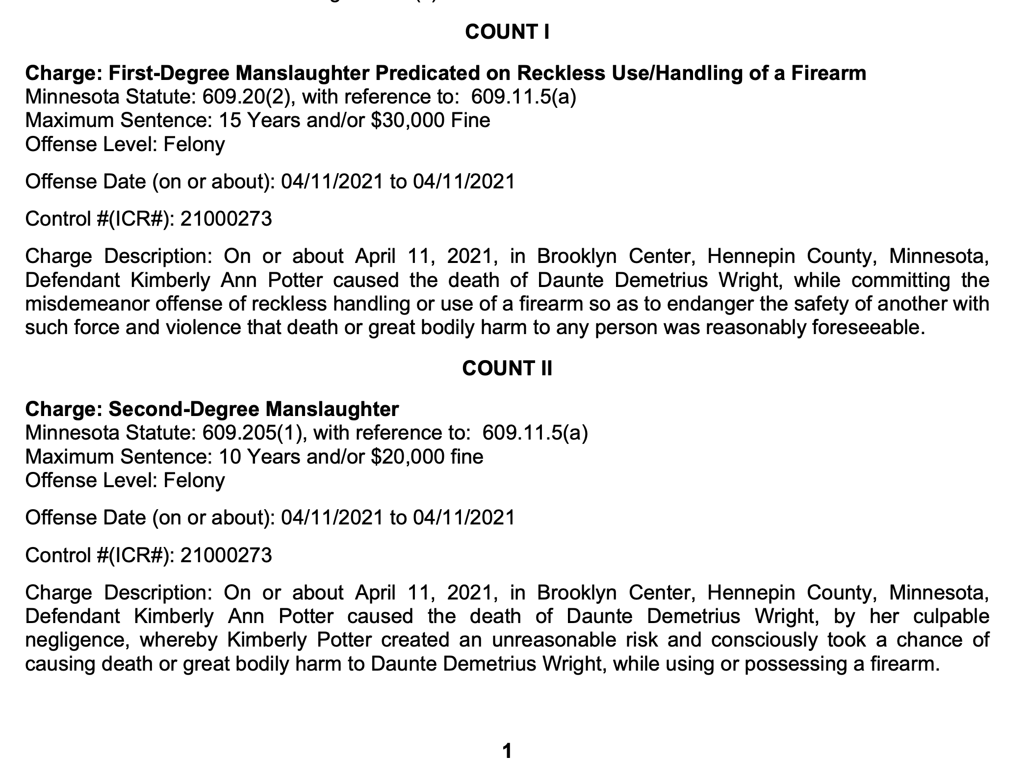 kim potter upgraded charging document