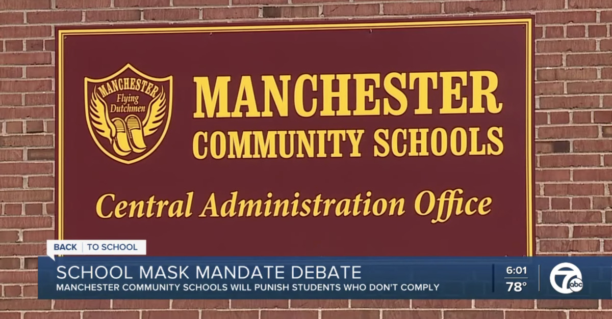 A local TV station reports on a mask mandate in Michigan