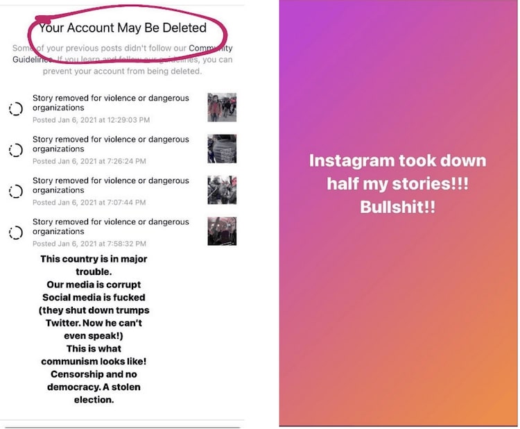 Gregory Purdy's Instagram warning