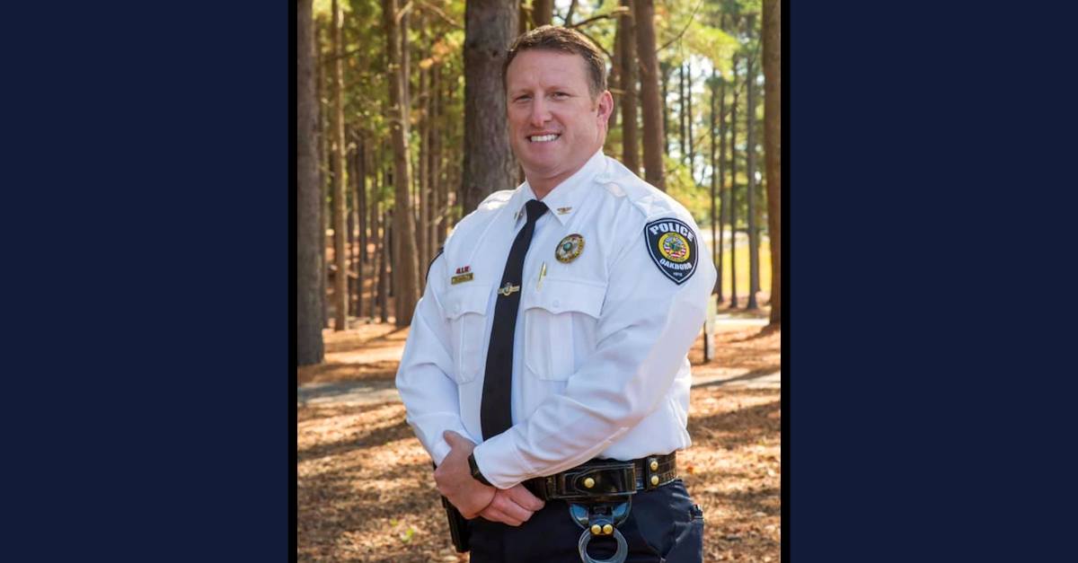 Oakboro, N.C. Police Chief TJ Smith appears in an image posted by his police department to Facebook.