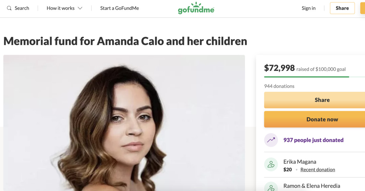 A fundraiser for Amanda Calo