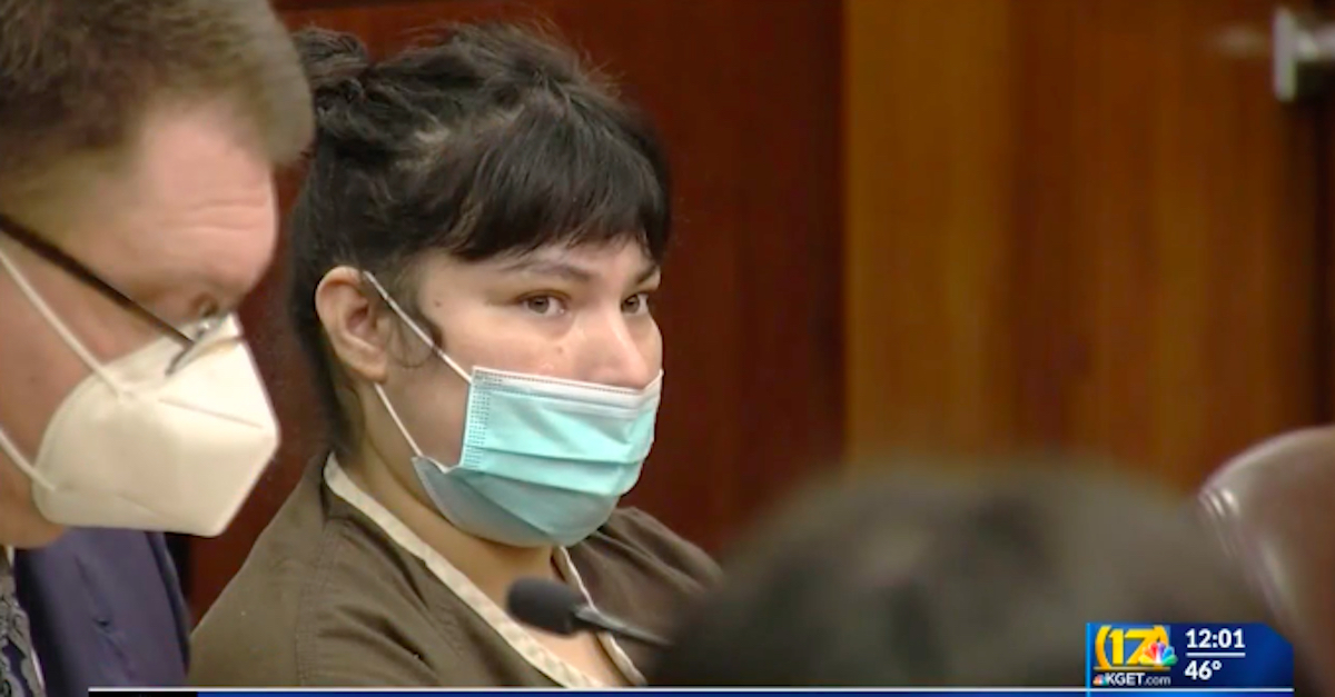 Elvira Farias in court during Tuesday's sentencing hearing