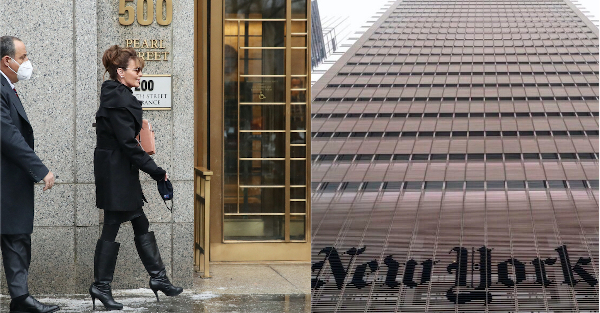 Sarah Palin and the New York Times building