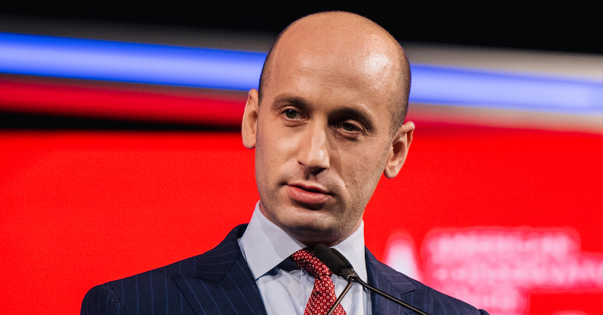 Former White House Senior Advisor and Director of Speechwriting Steven Miller speaks during the Conservative Political Action Conference CPAC held at the Hilton Anatole on July 11, 2021 in Dallas, Texas. (Photo by Brandon Bell/Getty Images.)
