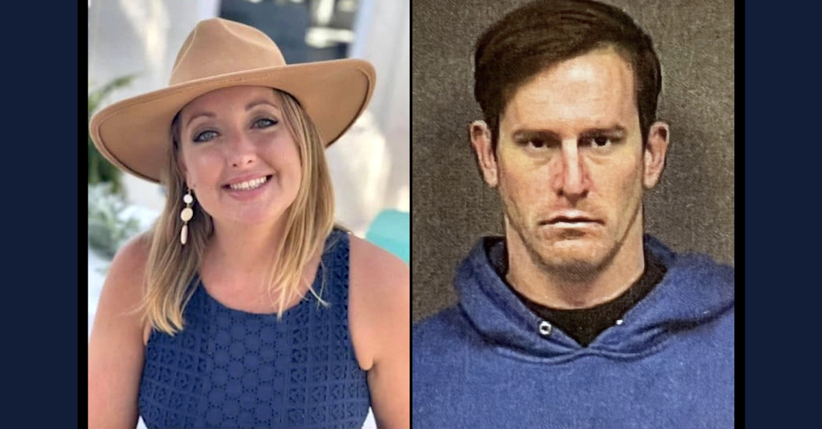 Cassie Carli and Marcus Spanevelo appear in images released by the Santa Rosa County, Fla. Sheriff's Office. The Spanevelo mugshot was taken after his arrest in Tennessee.