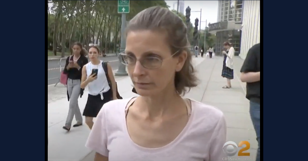 Clare Bronfman. (Image via screengrab from WCBS/YouTube.)