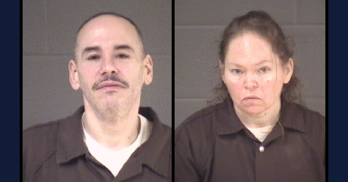 Mark Alan Barnes and Angela Lucille Wamsley appear in Buncombe County, N.C. jail mugshots.