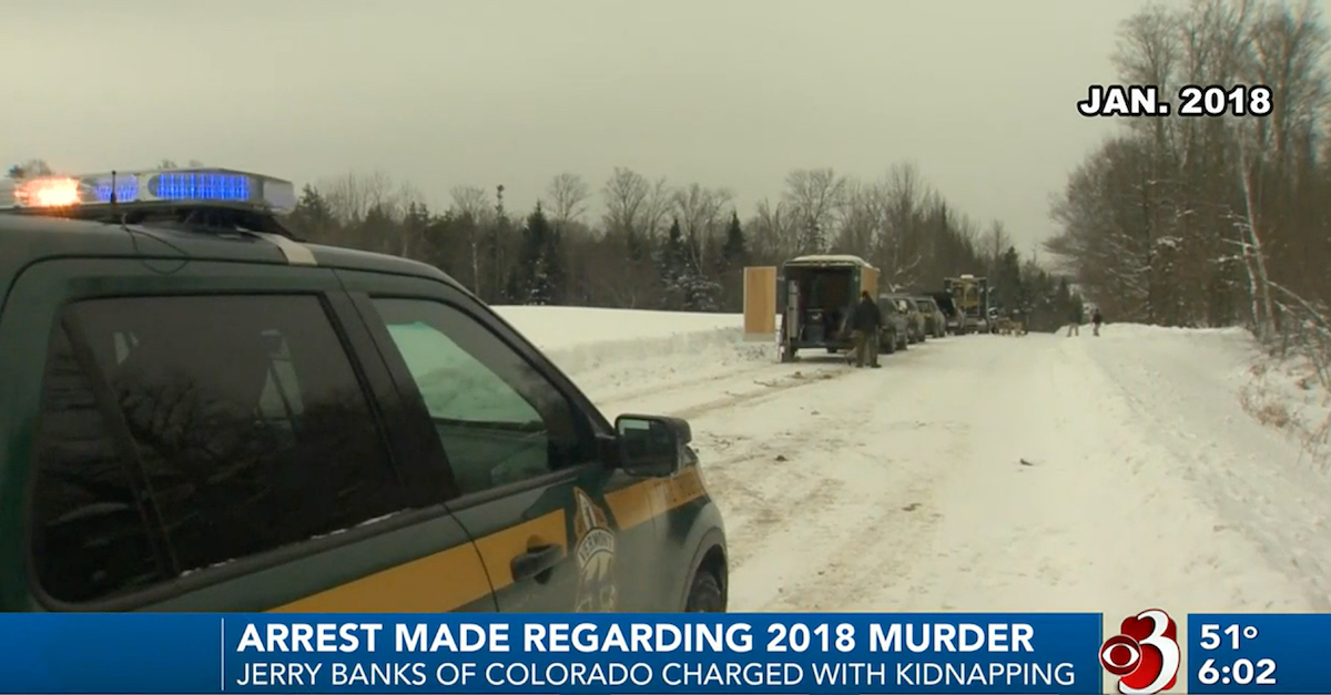 A 2018 screengrab from WCAX-TV shows the scene where Gregory Davis was found dead.