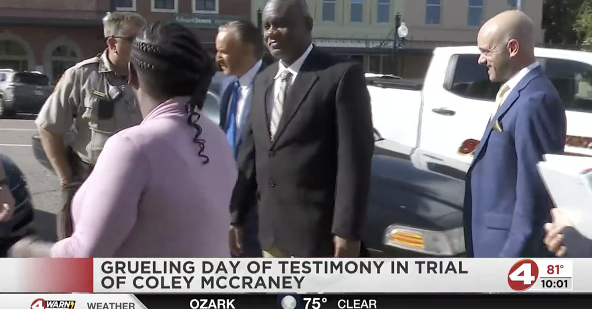 Coley McCraney enters the court building