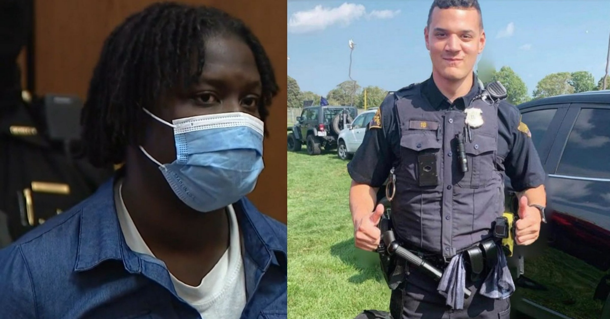 Tamara McLoyd (left), and Police Officer Shane Bartek in separate images.