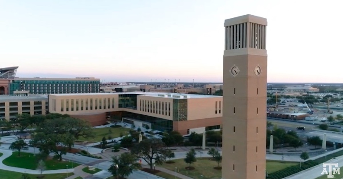 An image of Texas A&M University's Innovative Learning Classroom Building, via YouTube screengrab/Texas A&M University.