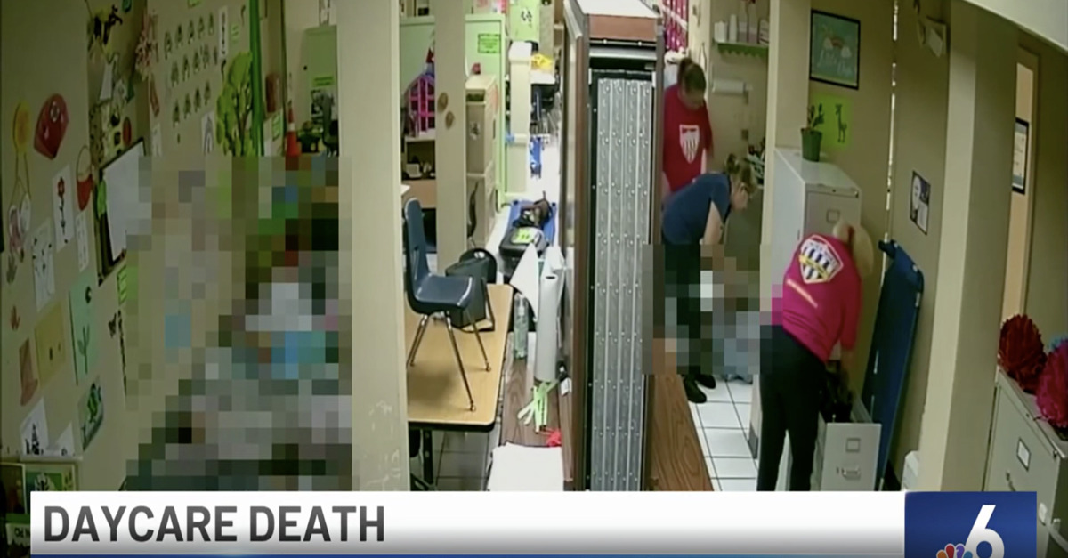 Footage of daycare workers trying to revive an infant in Florida
