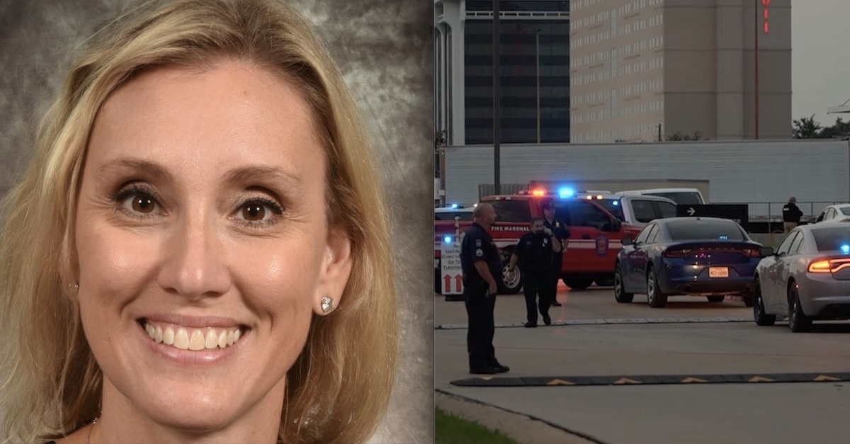 Beth Frost and the scene outside the Dallas County Medical Examiner's Office after she and her husband's bodies were discovered