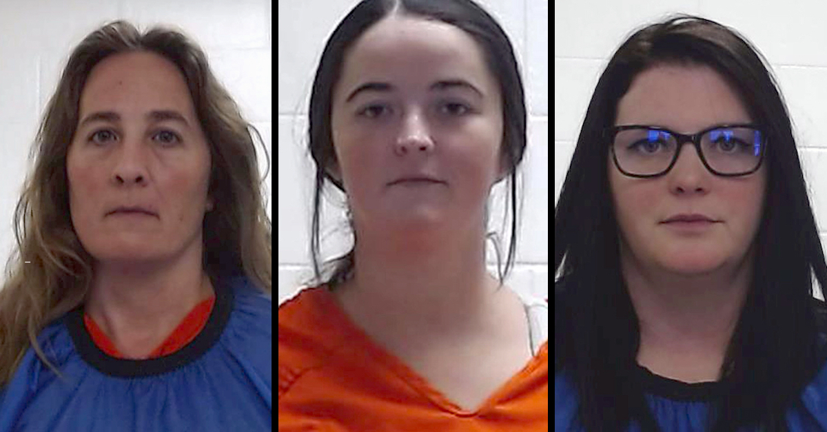 Defendants LaPointe, Tinney, and Costlow appear in mugshots.