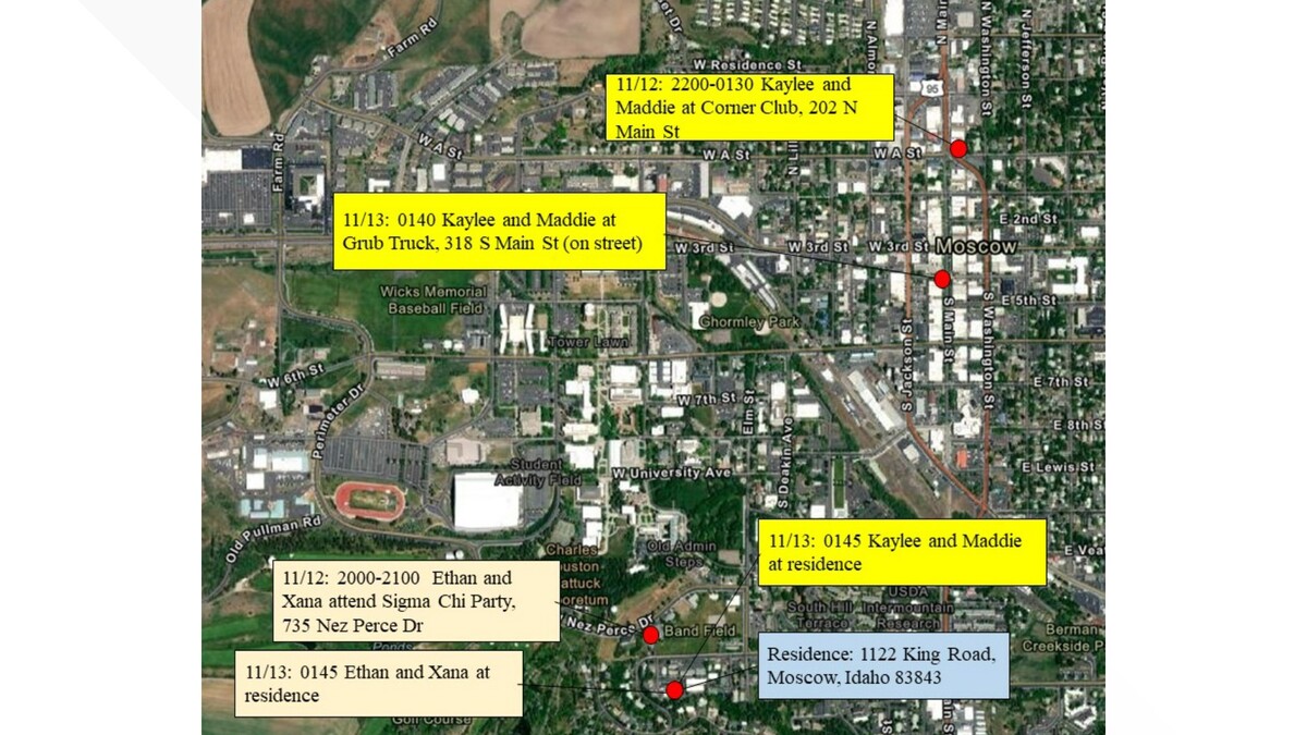 Map of Idaho Students Last Night