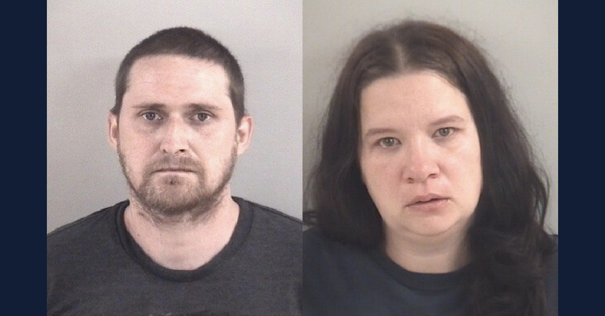 Jeremiah Page (L) and Kristina Sterly (R) appear in mugshots