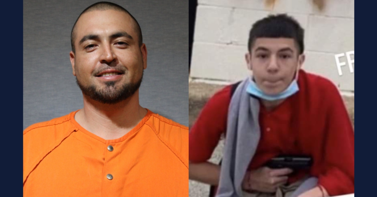 Richard Acosta Jr. (left) served as the getaway driver for his son Abel Elias Acosta in a convenience store triple murder, police said. (Images: Garland Police Department)
