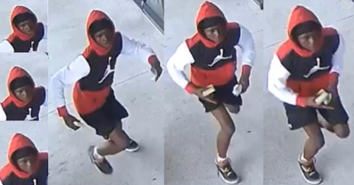 Police say this person body slammed Nhung Truong during a Feb. 13, 2023 robbery. (Images: Houston Police Department)
