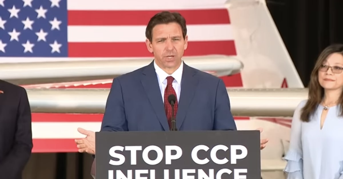 Ron DeSantis at "Stop CCP Influence" press conference