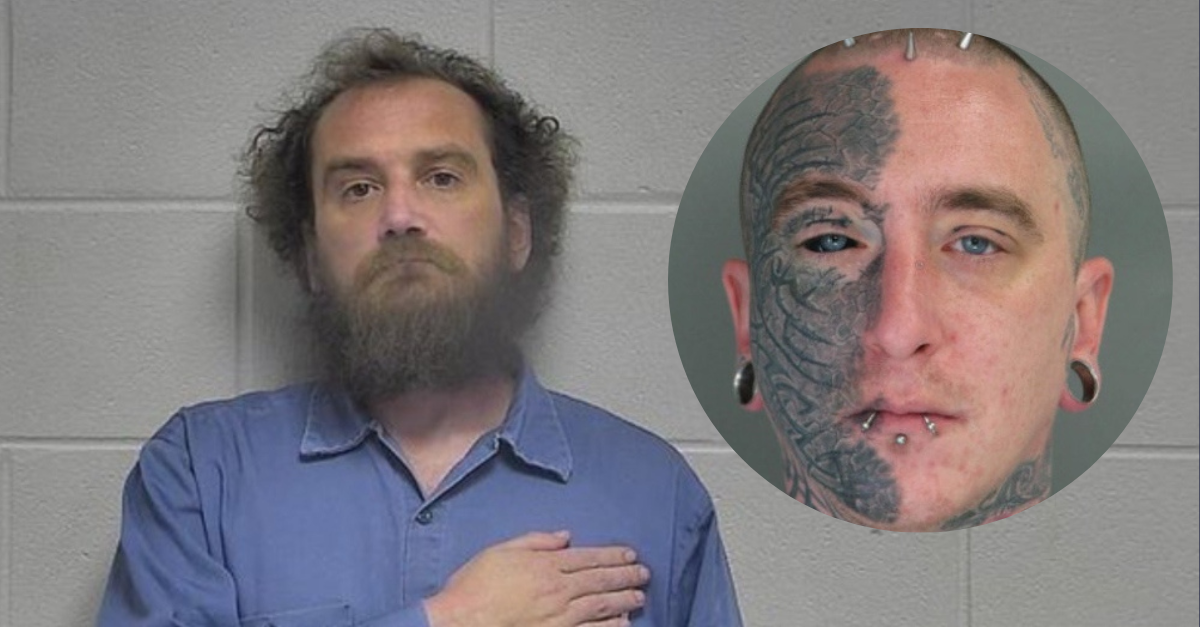 James Nott and Jeremy Pauley (inset) were both charged in a sprawling cadaver-selling case. (Mugshot of Nott: Oldham County Jail; mugshot of Pauley: Cumberland County District Attorney’s Office)