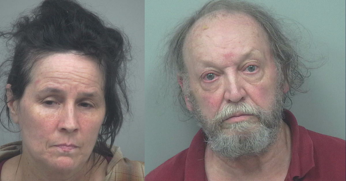 Jennifer Keenan and Jay Carswell fought cops outside a Walmart in Duluth, Georgia, after Keenan stuck a syringe in a customer, police said. (Mugshots: Duluth Police Department)