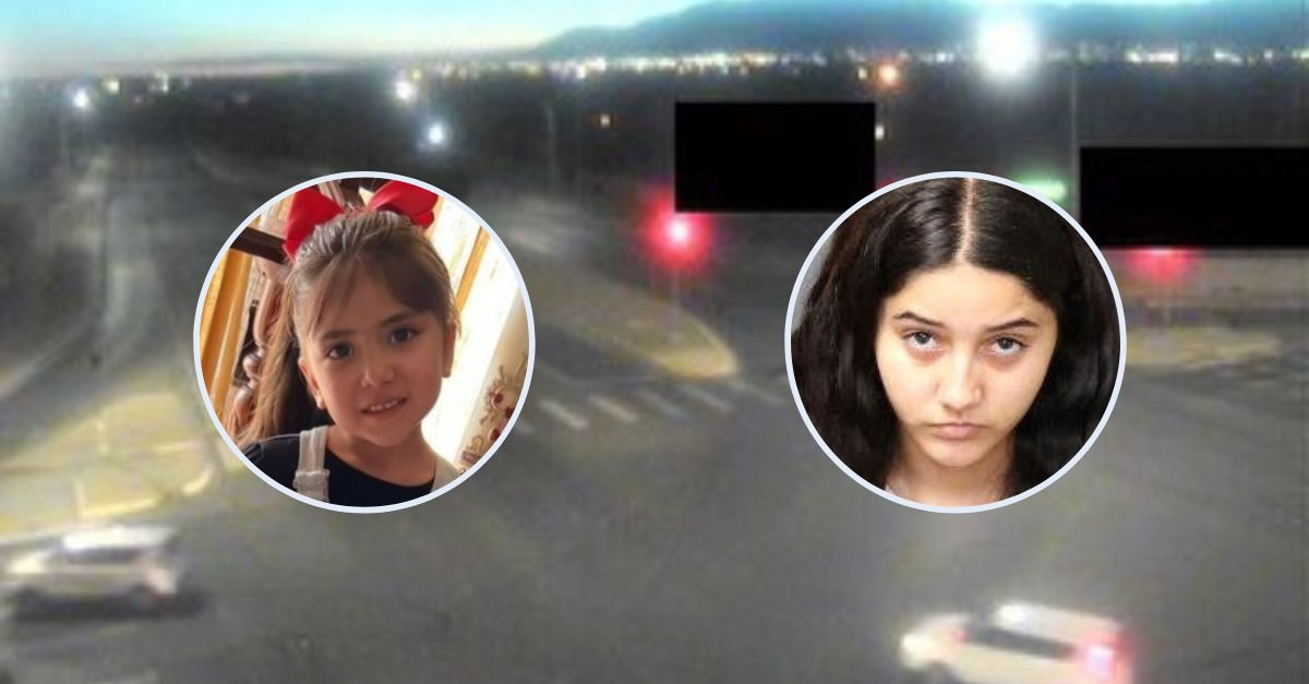 Five teenagers face murder charges in the death of 5-year-old Galilea Samaniego. (Victim's photo from her obituary; Suspect's mugshot and picture of suspected vehicles in the homicide from Albuquerque Police Department)