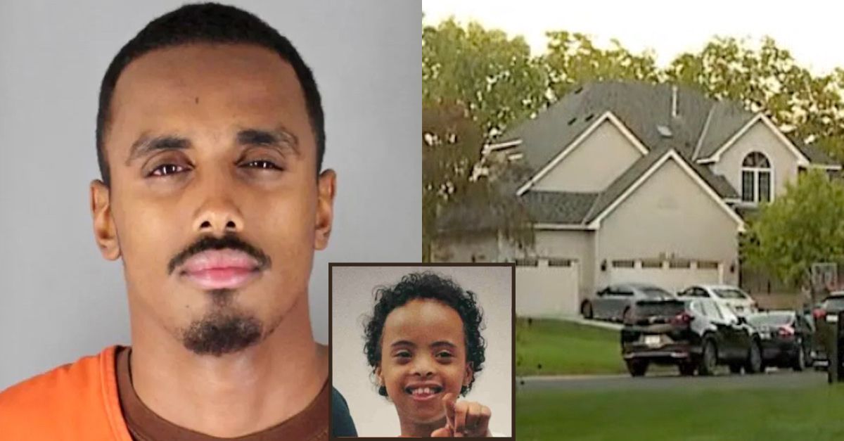 Dalal Bayle Idd (Hennepin County Detention Center), Abdullahi Adod Gelle(GoFundMe) and the home where he allegedly killed 7-year-old brother (KMSP screenshot)