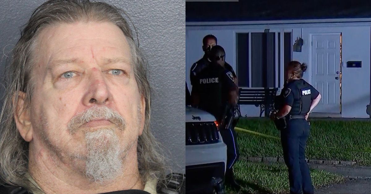 Donald Steven Dubray (Broward County Sheriff's Office) and the home his brother was evicting him from (WTVJ screenshot)