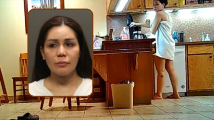 Melody Felicano Johnson poisoned her husband's coffee by pouring bleach into his coffee maker, cops said. (Mug shot: Pima County Sheriff's Department; screenshot: Tucson Police Department)