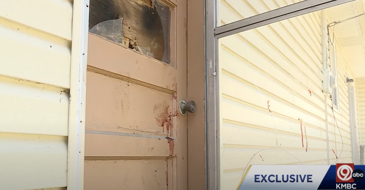 Blood visible on back door after Independence, Mo. crime spree 