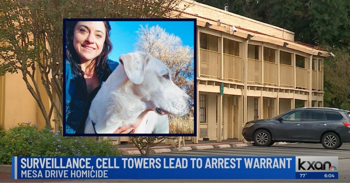 Melissa Ann Davis appear inset against an image of the hotel where she was last seen alive