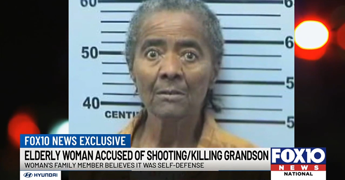 Mary Jordan shot and killed her grandson, Dana Jordan, police said. (Screenshot: WALA)